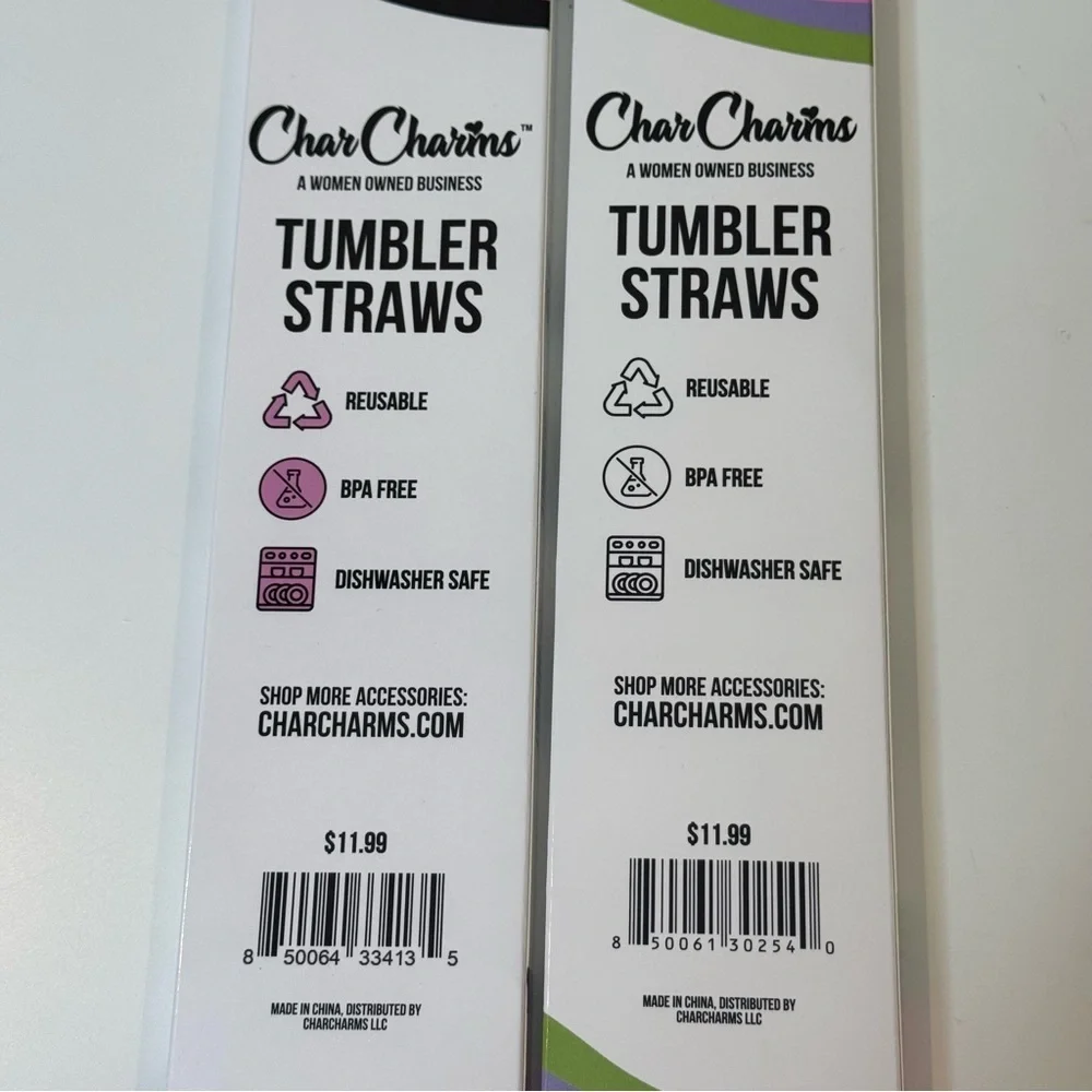 charcharms tumbler straws